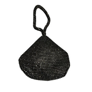 Michelle Moon Crystal Studded Bag Rhinestone Wristlet Fancy Clutch Small Size